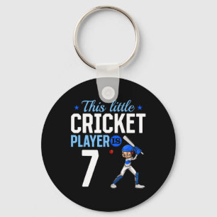 7. Geburtstag Cricket-Spieler Schlüsselanhänger