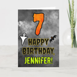7. Geburtstag: Eerie Halloween Thema + Individuell Karte