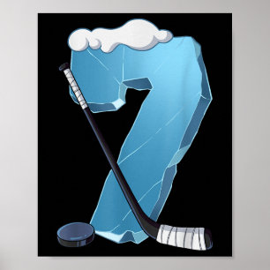 7. Geburtstag Eishockey Poster