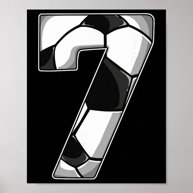 7. Geburtstag Fußball  Poster (Vorne)
