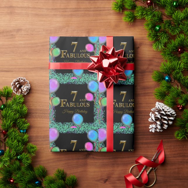 7. Geburtstag  Geschenkpapier (Feiertagsgeschenk)
