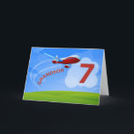7. Geburtstag, Grandson, Rotes Flugzeug Karte<br><div class="desc">Zoomen Sie zum Geburtstag für Ihren Enkel an seinem 7. Geburtstag ein! Er wird diese besondere Karte,  die Enkel auf der Vorderseite sagt,  Liebe geben.</div>