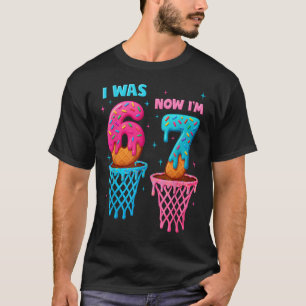 7. Geburtstag Ich war 6 jetzt bin ich 7 67 Meme Lu T-Shirt