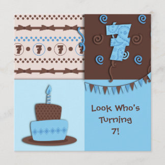 7. Geburtstag: Junge:Einladung Einladung