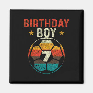 7. Geburtstag Junge Fußballfan 7 Jahre Alt Geburts Magnet