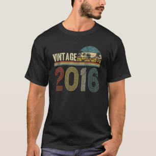 7. Geburtstag Jungen und Mädchen Vintag 2016 7 Jah T-Shirt