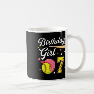 7. Geburtstag Mädchen Softll Siebter Bday 7 Jahre Kaffeetasse