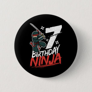7. Geburtstag Ninja Im Alter von 7 Jahren Button