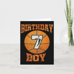 7. Geburtstag Outfit Boy Bysketbyll Sieben 7 Jahre Karte