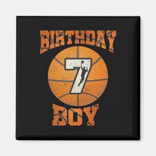 7. Geburtstag Outfit Boy Bysketbyll Sieben 7 Jahre Magnet