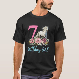 7. Geburtstag Pferd 7 Jahre Sieben Endlich 7 Gebur T-Shirt
