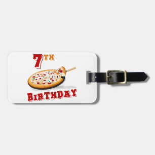 7. Geburtstag Pizza Party Gepäckanhänger