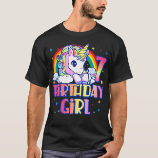7. Geburtstag Rainbow Unicorn Geburtstag Gi T-Shirt