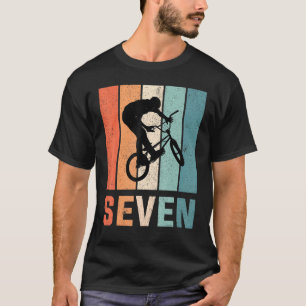 7. Geburtstag Retro Bmx Biker Jungs Kinder 7 Jahre T-Shirt
