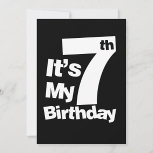 7. Geburtstag sein 7 Geburtstagsgeschenk Einladung