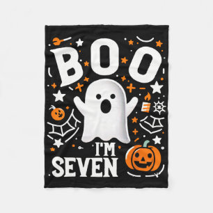 7. Geburtstag Sieben Jahre alt Boo ich bin sieben! Fleecedecke
