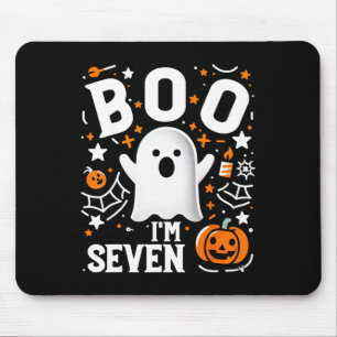 7. Geburtstag Sieben Jahre alt Boo ich bin sieben! Mousepad