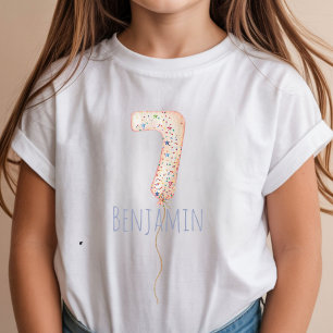 7. Geburtstags-Ballon-Meilenstein-Geburtstagsfeier T-Shirt