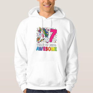 7. Geburtstags-Dabbing-Einhorn-Partygeschenk 7 Jah Hoodie