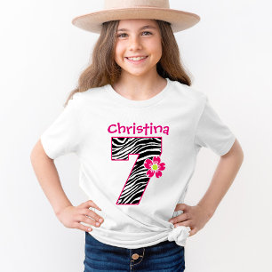 7. Geburtstags-Mädchen-Pinku. T-Shirt