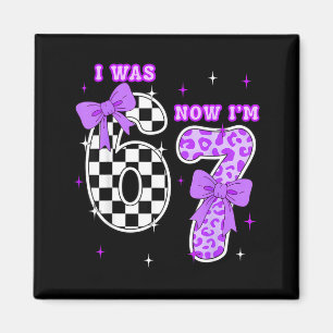 7. Geburtstags-T-Shirt für Mädchen war 6 7 T-Shirt Magnet