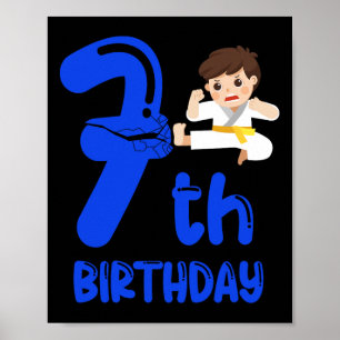 7. Geburtstagsfeier des Jungen. Siebter Geburtstag Poster