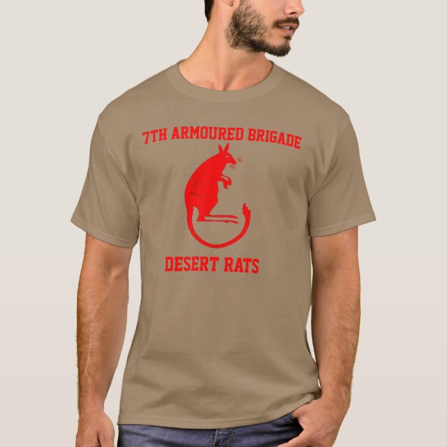 7. Gepanzerter Brigaden-Wüsten-Ratten-T - Shirt (Vorderseite)
