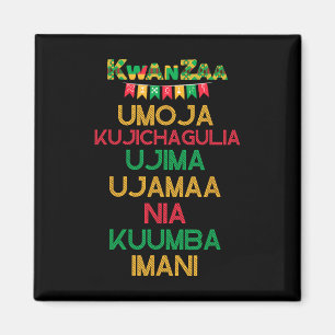 7 Grundsätze von Kwanzaa Happy Kwanzaa, afrikanisc Magnet