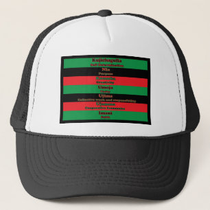 7 Grundsätze von Kwanzaa Hat Truckerkappe