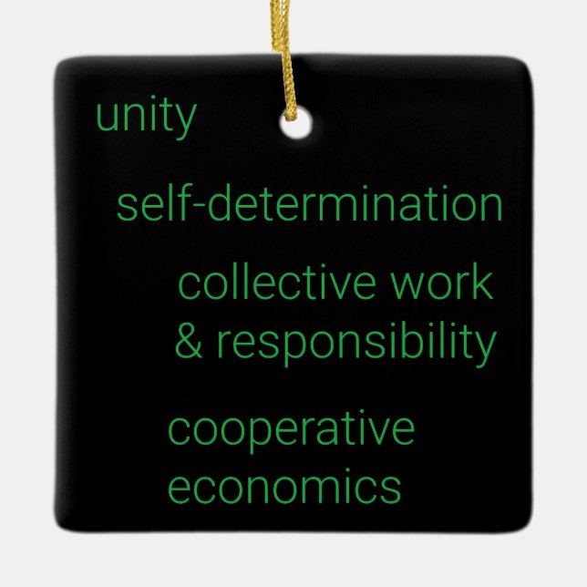 7 Grundsätze von Kwanzaa Keramikornament (Vorderseite)
