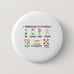 7 Grundsätze von Kwanzaa Nguzo African American Ho Button