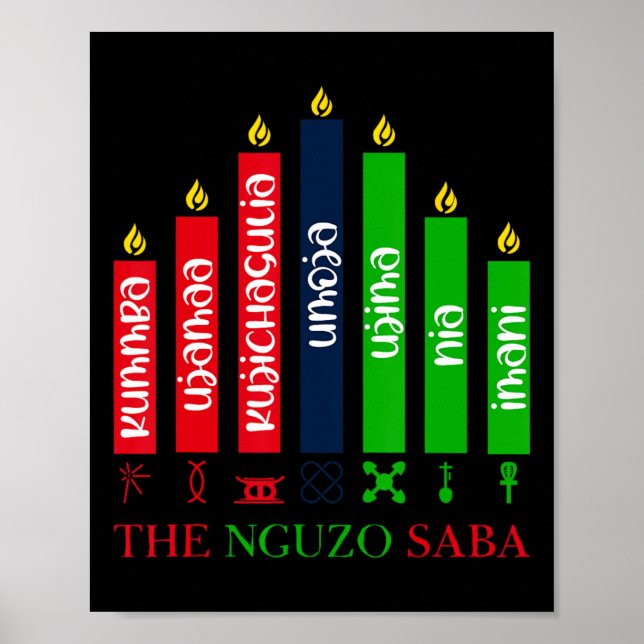 7 Grundsätze von Kwanzaa Poster (Vorne)