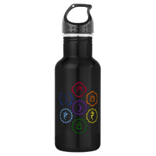 7 Hauptprüfkörper in einem Kreis Trinkflasche