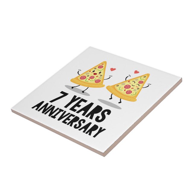 7. Hochzeitstag Fliese (Seite)