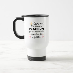 7. Hochzeitstag I - Copper Funny Couple Reisebecher