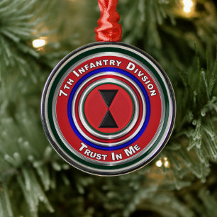 7. Infanterie-Division Weihnachten Ornament Aus Metall