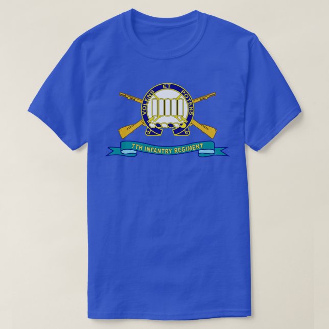 7. Infanterie Regiment w Br Ribbon X T-Shirt (Design vorne)