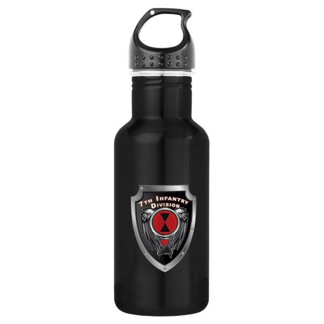 7. Infanterieabteilung "Bayonet Division" Edelstahlflasche (Vorderseite)