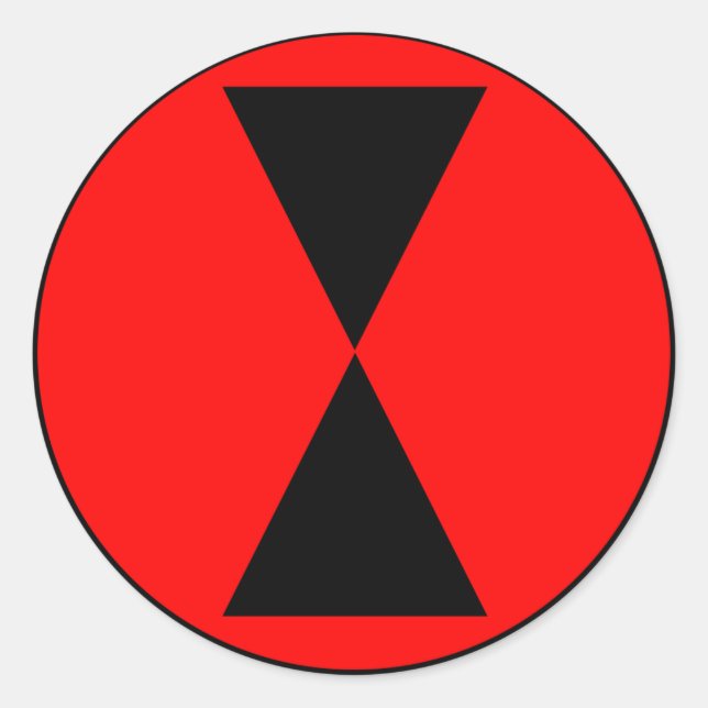7. Infanterieabteilung Runder Aufkleber (Vorderseite)