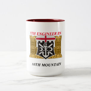 7. INGENIEUR-BATAILLON-10. GEBIRGSTasse Zweifarbige Tasse