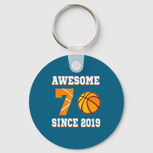 7 Jahre 2019 seit altem Basketball Schlüsselanhänger