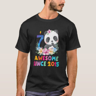 7 Jahre alt 7. Geburtstag Panda Einhorn Girl Party T-Shirt