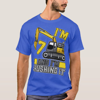 7 Jahre alt Crushing it Construction Truck 7. Birt T-Shirt