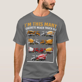 7 Jahre alt Im so vielen Betonmischwagen 7th B T-Shirt