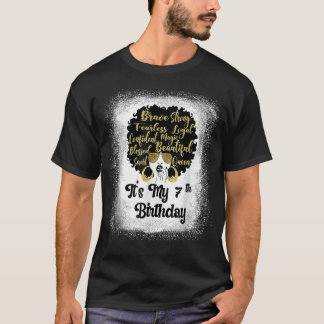 7 Jahre alt Leopard Melanin Girl Es ist mein Gebur T-Shirt