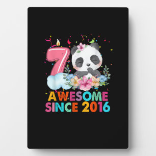 7 Jahre alte Erstaunlich seit 2016 Panda 7. Geburt Fotoplatte