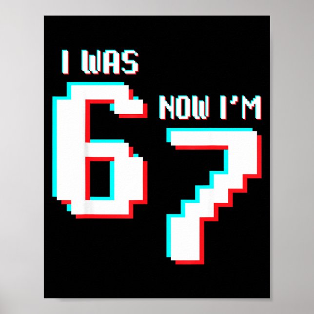 7 Jahre alte Geburtstagskinder waren 6 jetzt bin i Poster (Vorne)