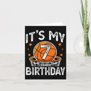7 Jahre Alte Kinder Bysketbyll Sport 7. Geburtstag Karte