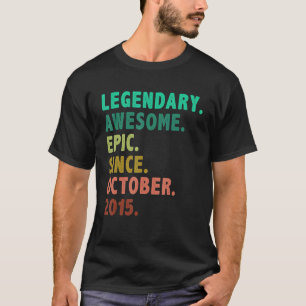 7 Jahre alte Legende Seit Oktober 2015 7. Geburtst T-Shirt