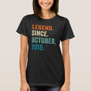 7 Jahre alte Legende seit Oktober 2015 7. Geburtst T-Shirt